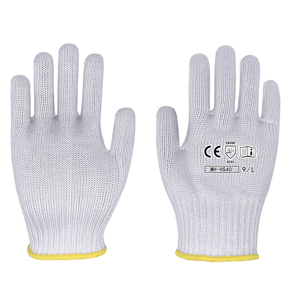 PE wrapped steel wire anti cutting gloves
