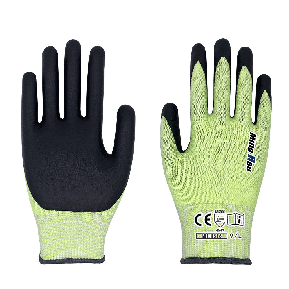 Latex coated aramid anti cutting gloves