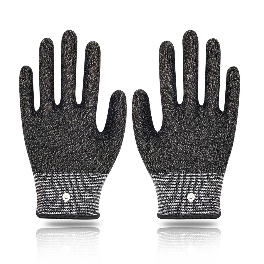 Silver fiber conductive gloves (black)