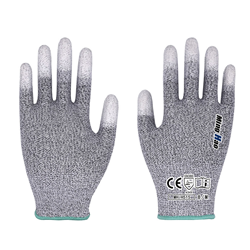 HPPE anti cutting Pu finger coated gloves