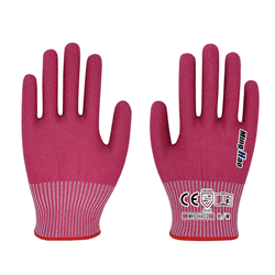 HPPE anti cutting glove core (rose red)