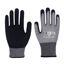 Latex hPPE anti cutting wrinkle gloves